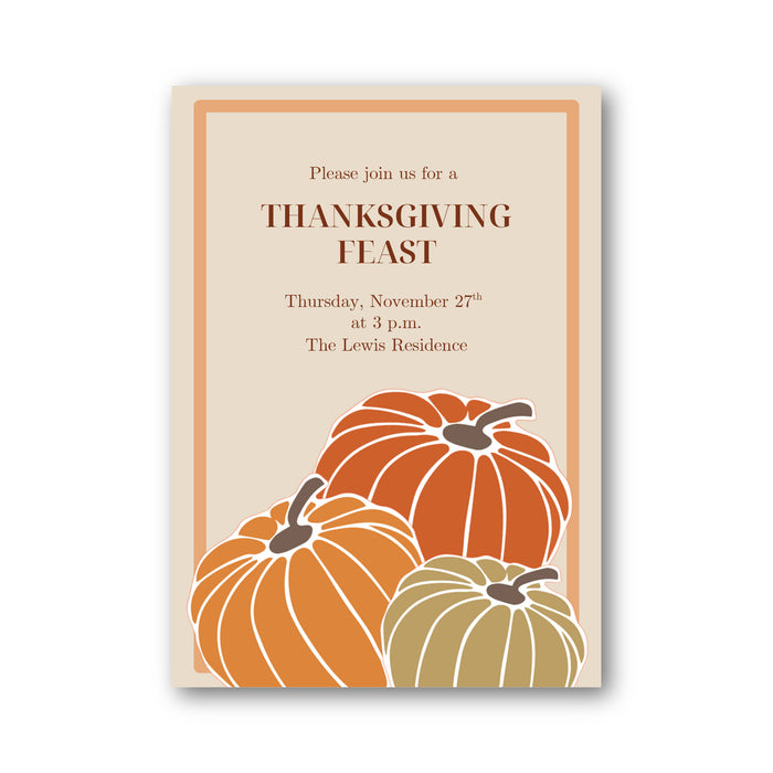 Harvest Pumpkins Digital Invitation