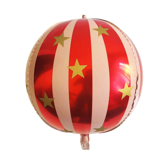 22" Red Starry Ball Balloon