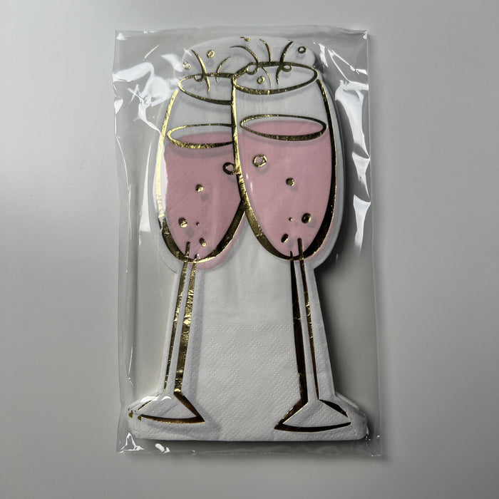 Champagne Glass Guest Towel