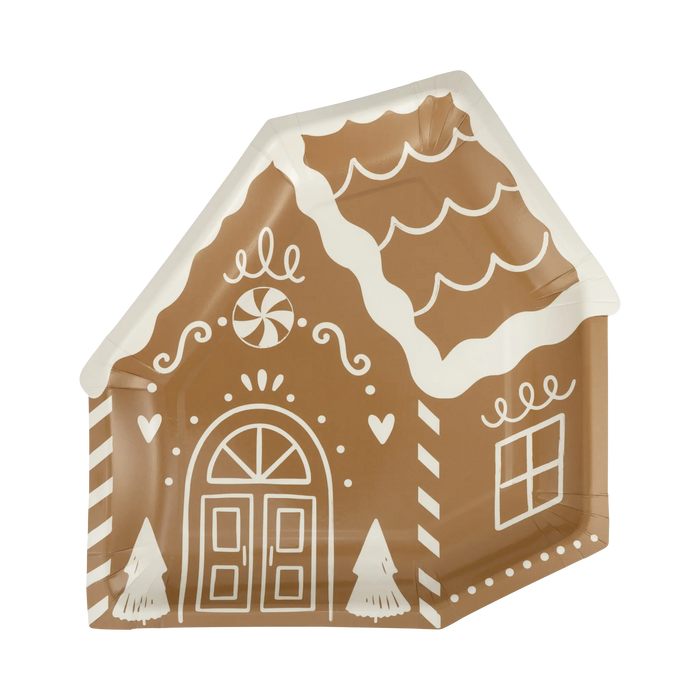 Gingerbread House Paper Plates