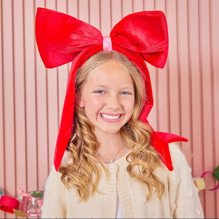 Red Velvet Jumbo Bow Novelty Headband