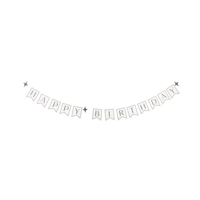 Black Happy Birthday Banner