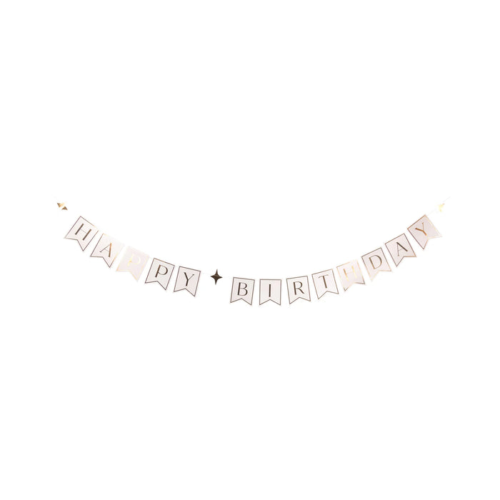 Gold Happy Birthday Banner