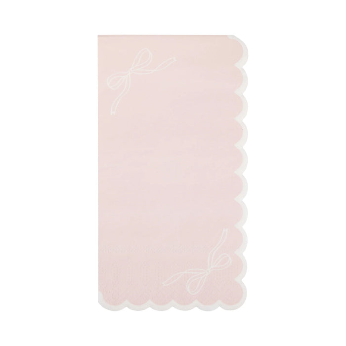 Pink Corner Bows Guest Towel