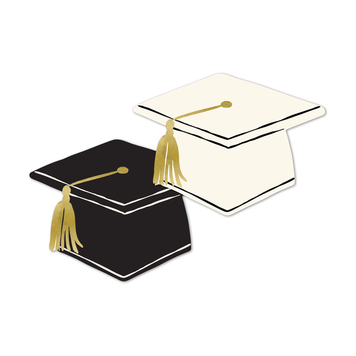 Foil Grad Hat Shaped Cocktail Napkin