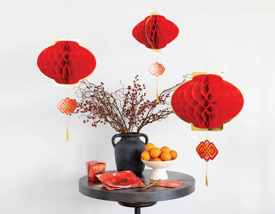 Hanging Honeycomb Lantern