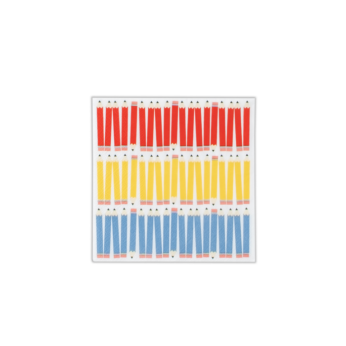 School Days Pencils Beverage Napkin