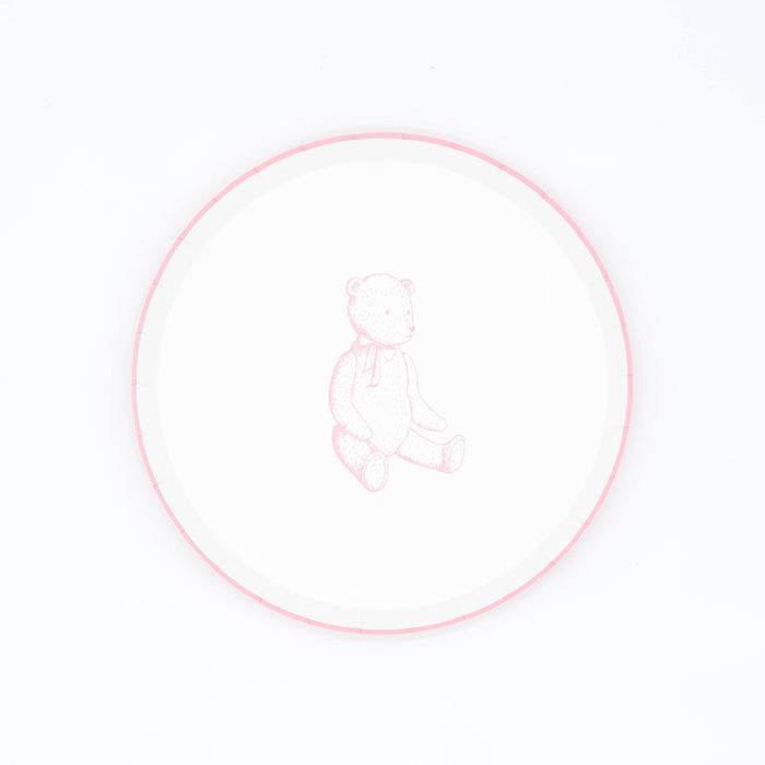 Pink Precious Baby Bear Dessert Plates
