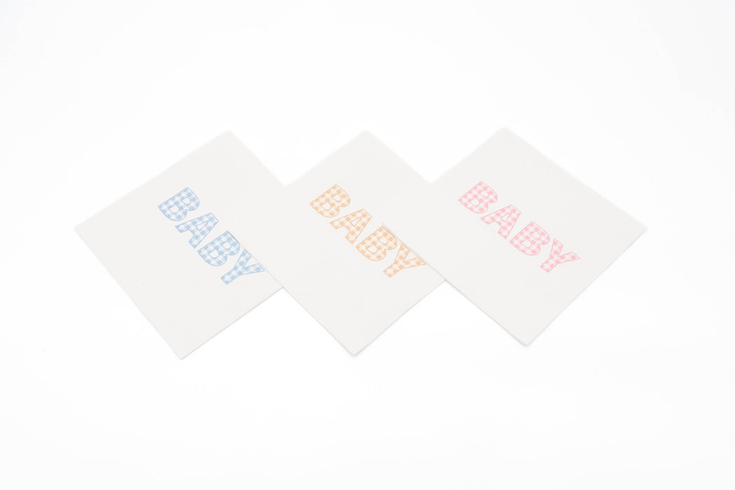 Pink Precious Baby Plaid Cocktail Napkins