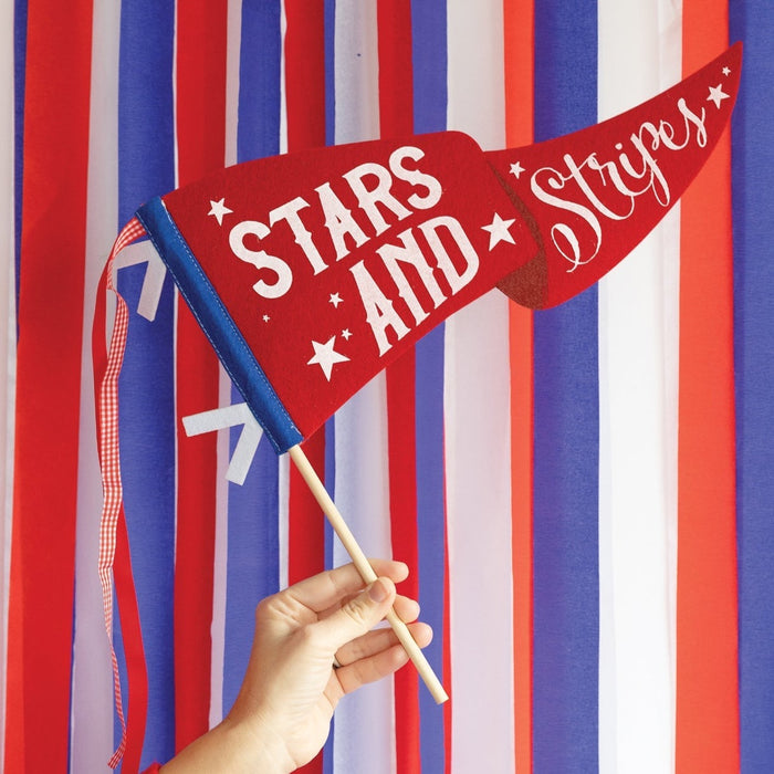 Stars and Stripes Felt Pennant Banner