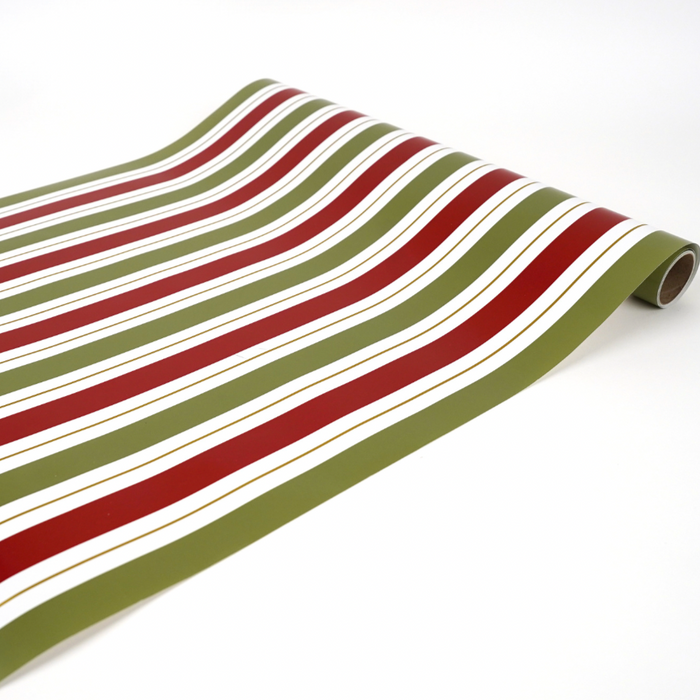 Holiday Stripe Paper Table Runner