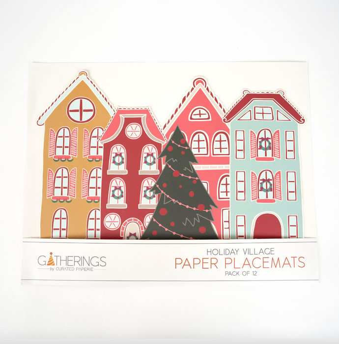 Holiday Village Paper Placemats