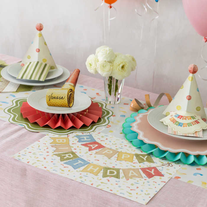 Happy Birthday Garland Paper Placemats