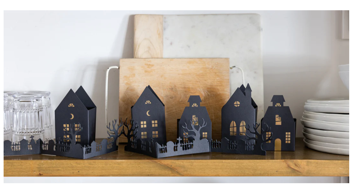 Haunted Village Paper 3D Decor