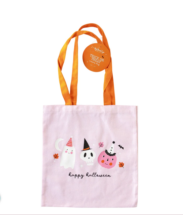 Halloween Icons Canvas Trick or Treat Bag