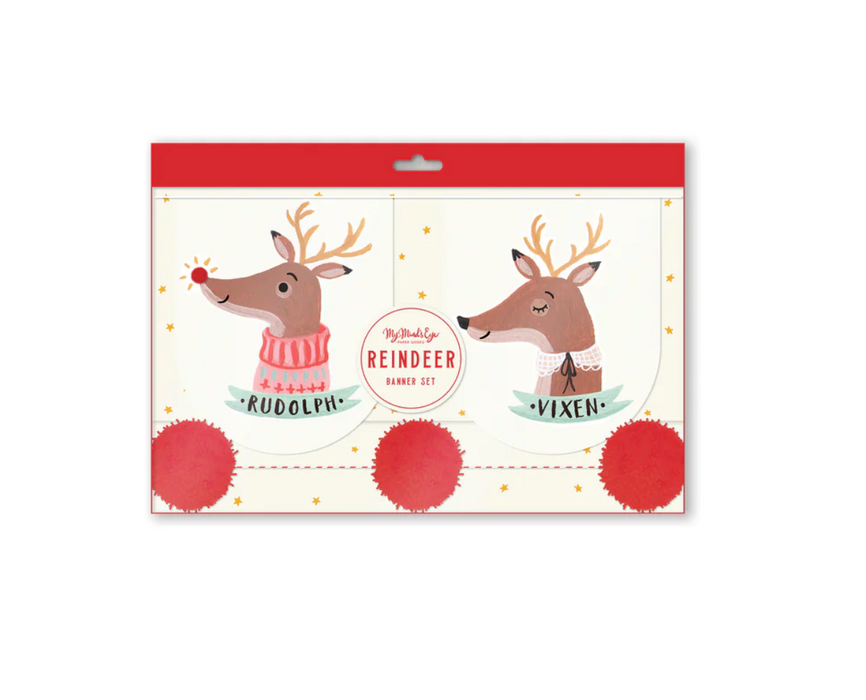 Dear Rudolph Reindeer Banner Set