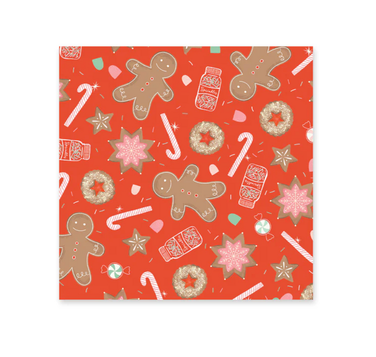 RED SPRINKLE COOKIES PAPER LUNCHEON NAPKIN