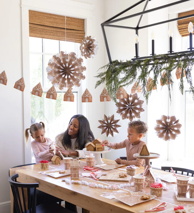 Gingerbread Style Party Paper Fans