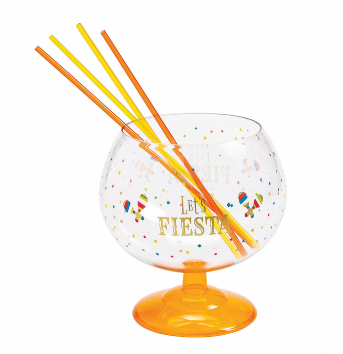 Fiesta Fishbowl Cup with Straws