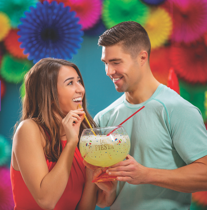 Fiesta Fishbowl Cup with Straws