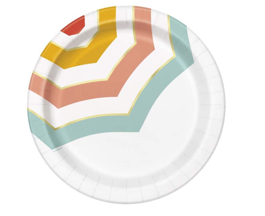 Poolside Summer Umbrella Dinner Plate
