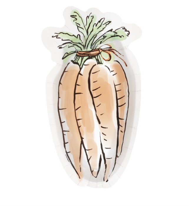 Dainty Easter Carrot Shaped Appetizer Plates