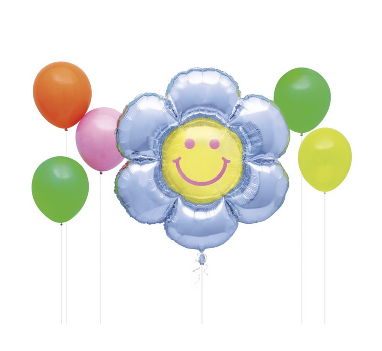 Groovy Birthday Giant Daisy Foil and Latex Balloon Bouquet