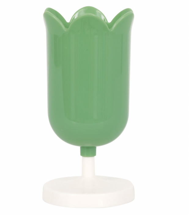 Sage Flower Shaped Plastic Cup