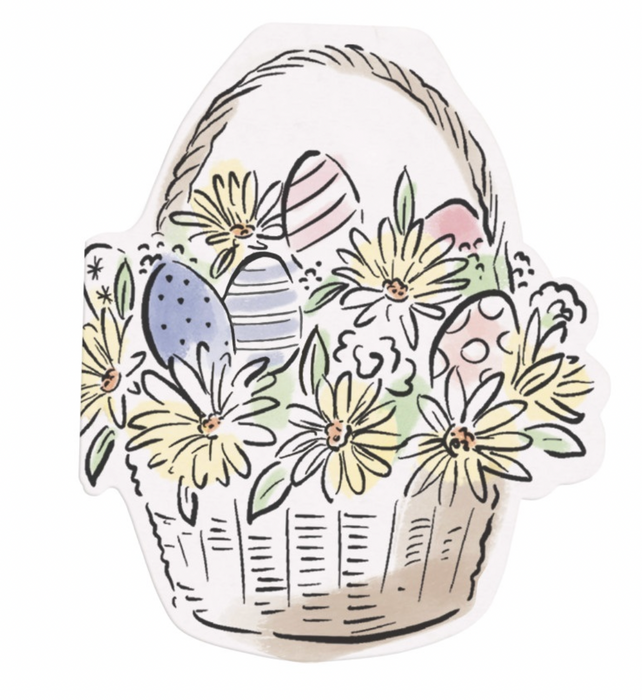 Dainty Easter Basket Shaped Luncheon Napkins