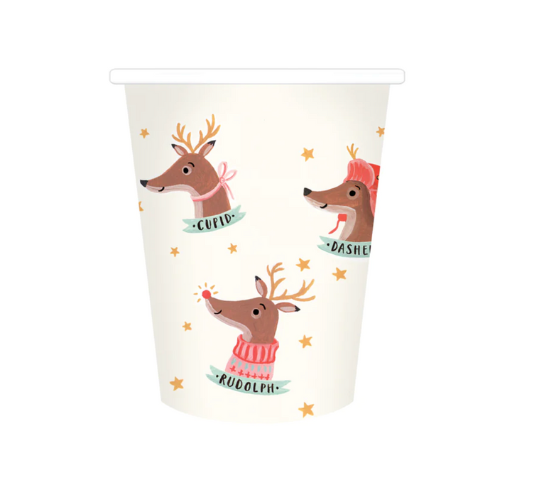 Dear Rudolph Paper Cups