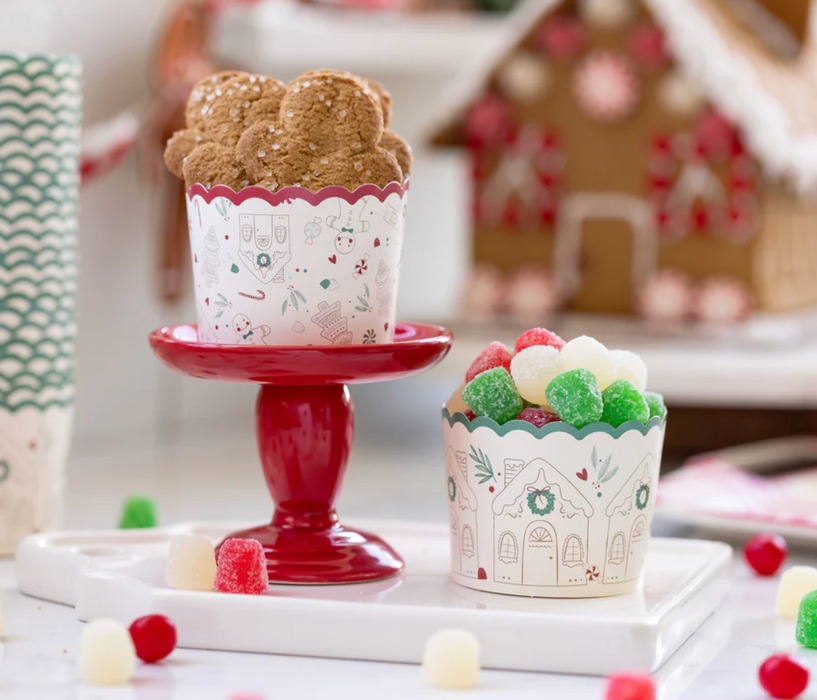 GINGERBREAD LINES BAKING CUPS