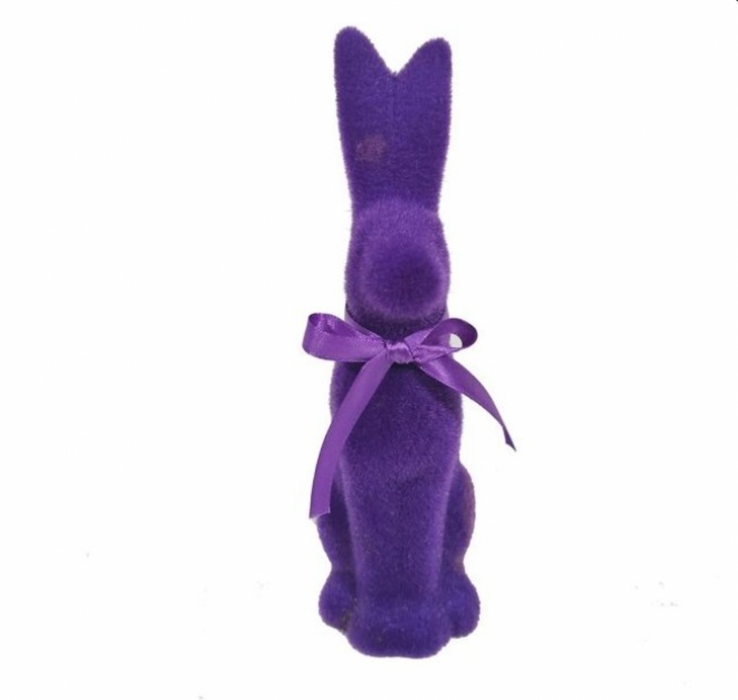 Purple Terracotta Flocked Bunny