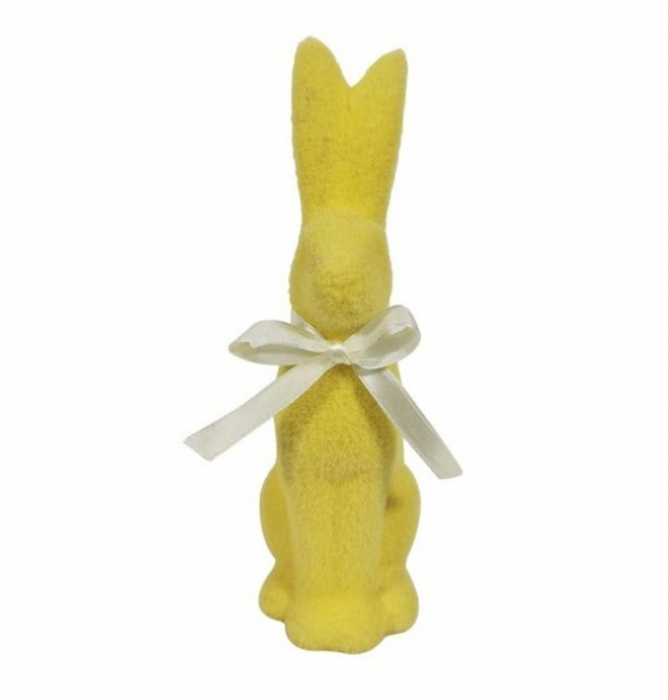 Yellow Terracotta Flocked Bunny