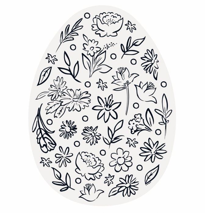 Dainty Easter Egg Shaped Coloring Placemats