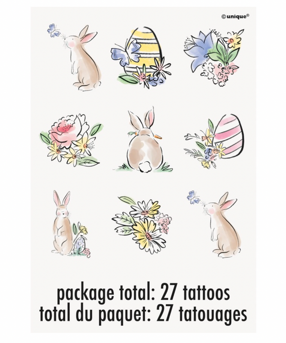 Dainty Easter Assorted Egg Decorating Tattoo Stickers