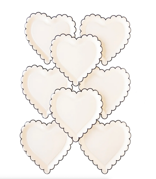 Scallop Heart Paper Plate