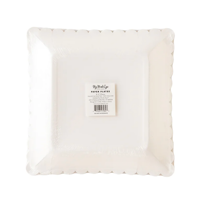 Valentine Scatter Square Paper Plate