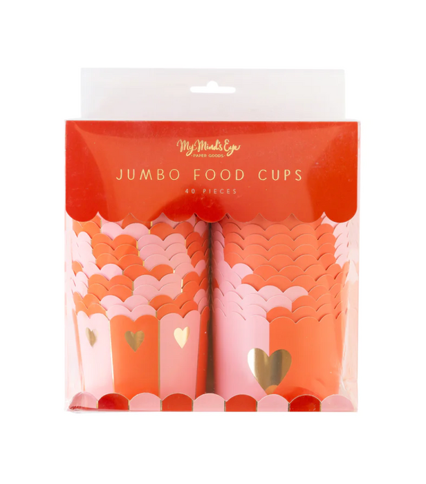 Jumbo Gold Half Heart Baking/ Food Cups
