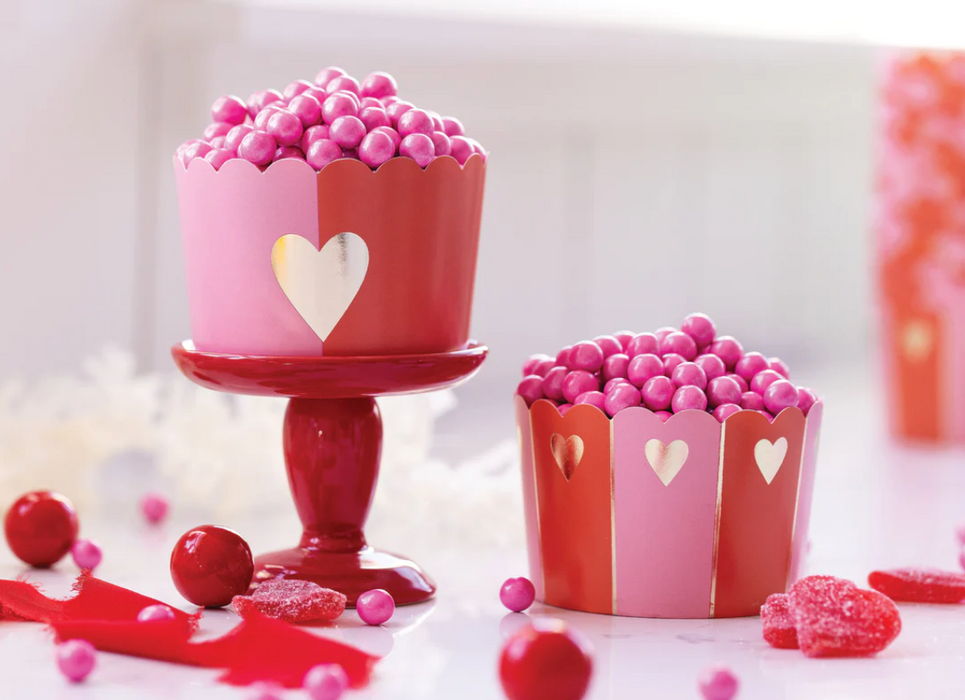 Jumbo Gold Half Heart Baking/ Food Cups