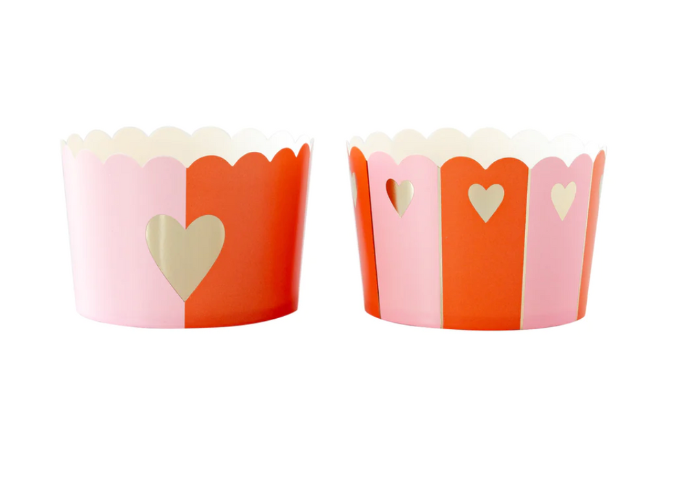 Jumbo Gold Half Heart Baking/ Food Cups