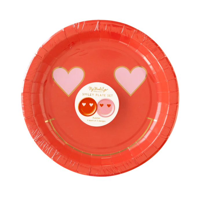 Heart Eyes Paper Plates