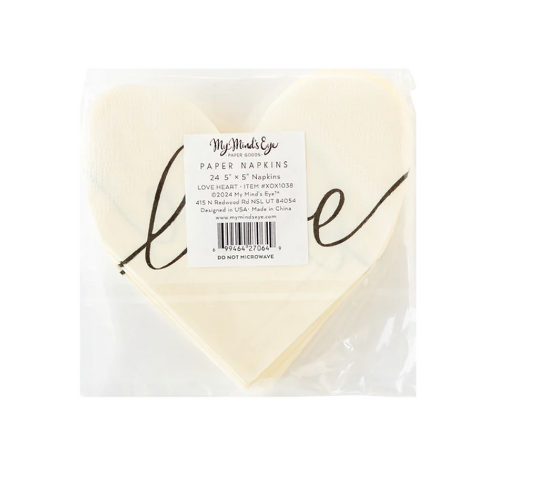 Love Heart Shaped Paper Napkin