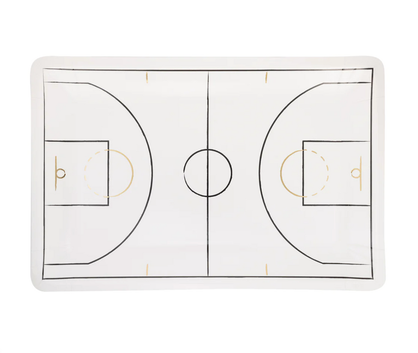 Basketball Court Shaped Paper Plate