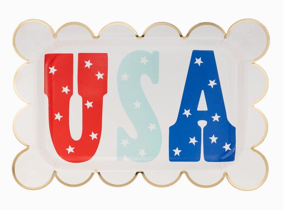 USA Scallop Paper Plate