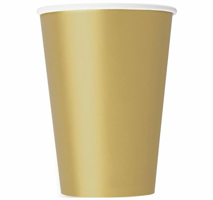 Gold Matte Solid Paper Cups