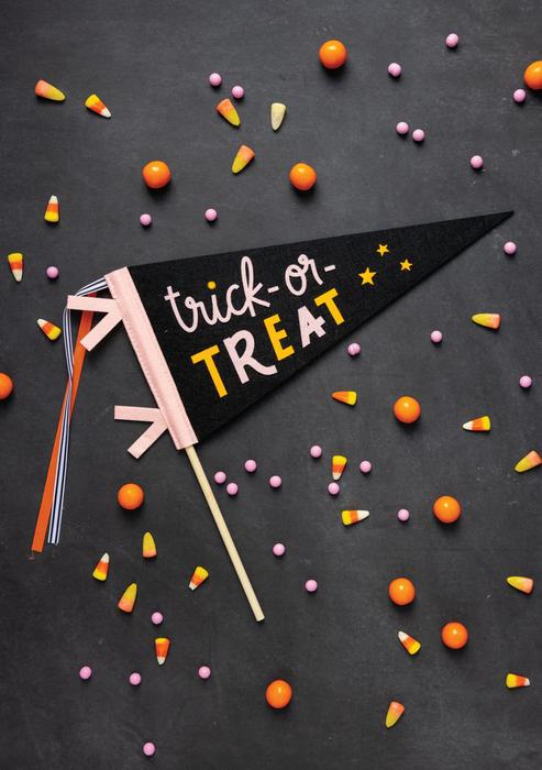 Trick or Treat Felt Pennant Banner