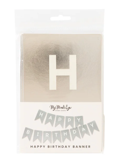 Silver Foil ''HAPPY BIRTHDAY'' Word Banner