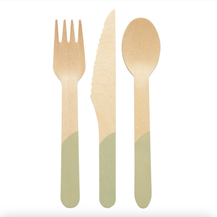Sage Eco Friendly Wooden Cutlery