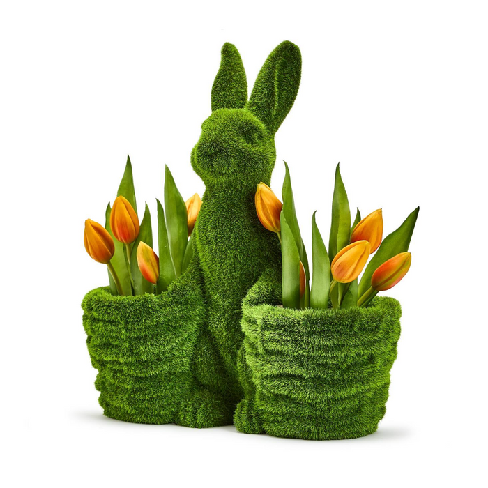 Hoppy Easter Mossy Bunny Planter