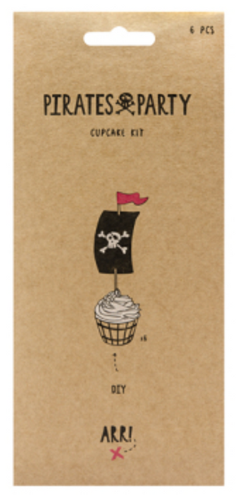 Pirates party cupcake kit